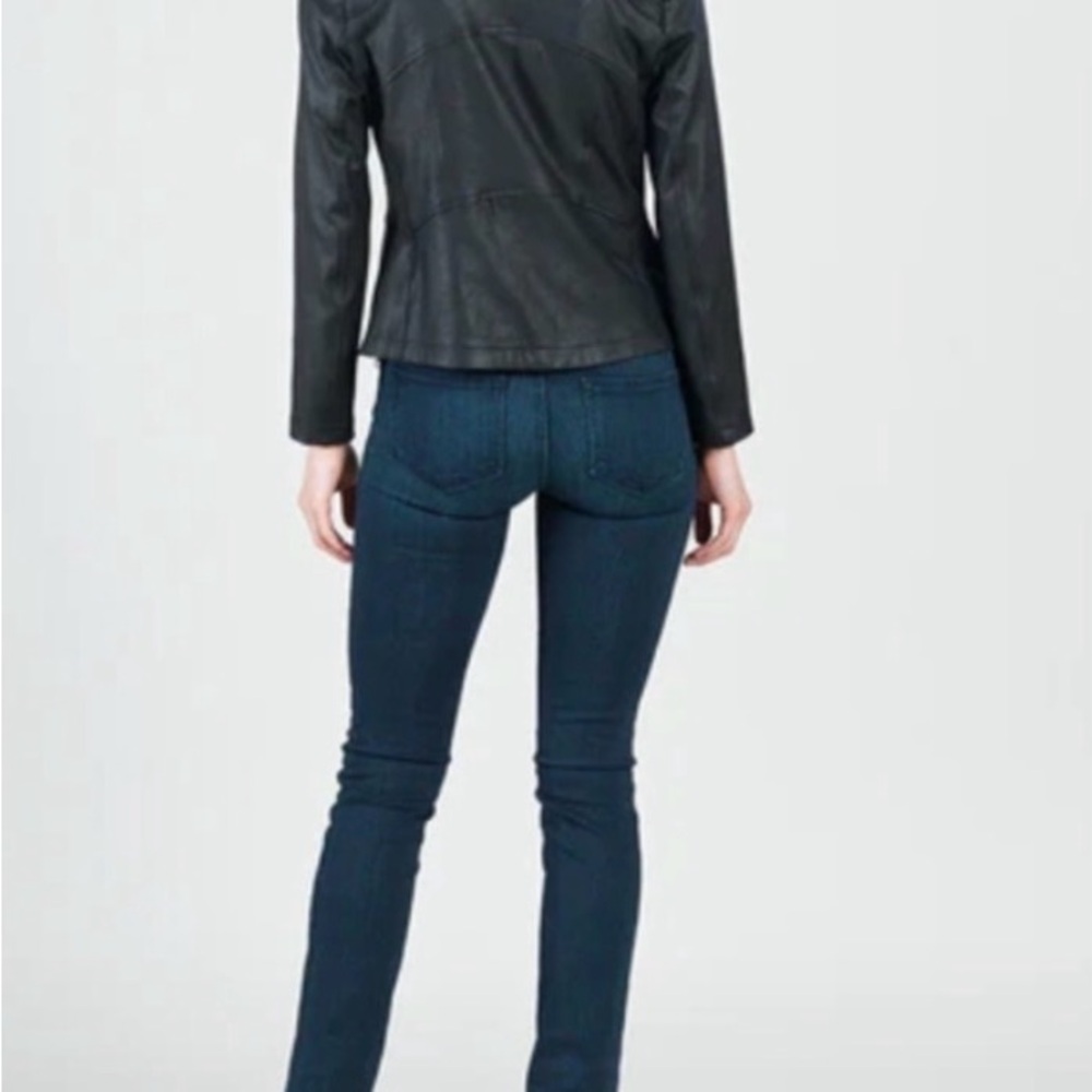 Liquid Leather Black Asymmetrical Jacket -Women’s Medium - Picture 7 of 14